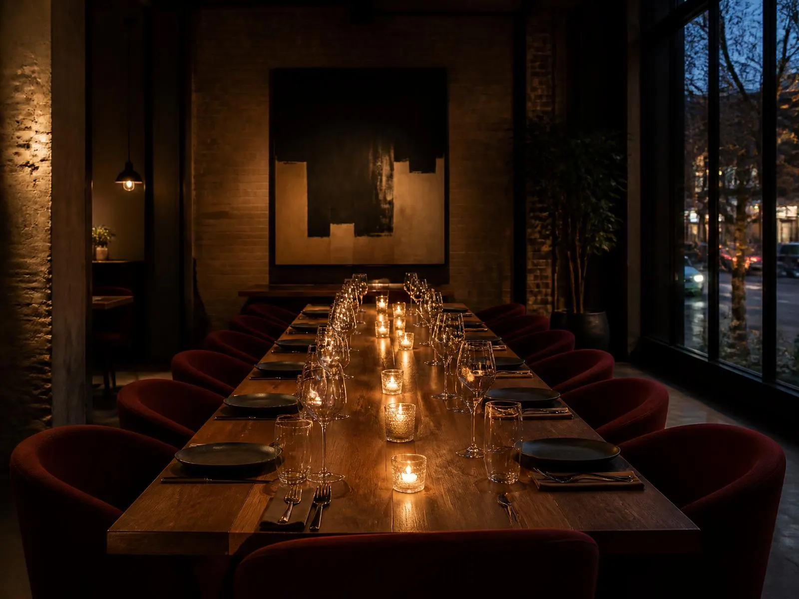 Prostřený stůl v restauraci KALiBR